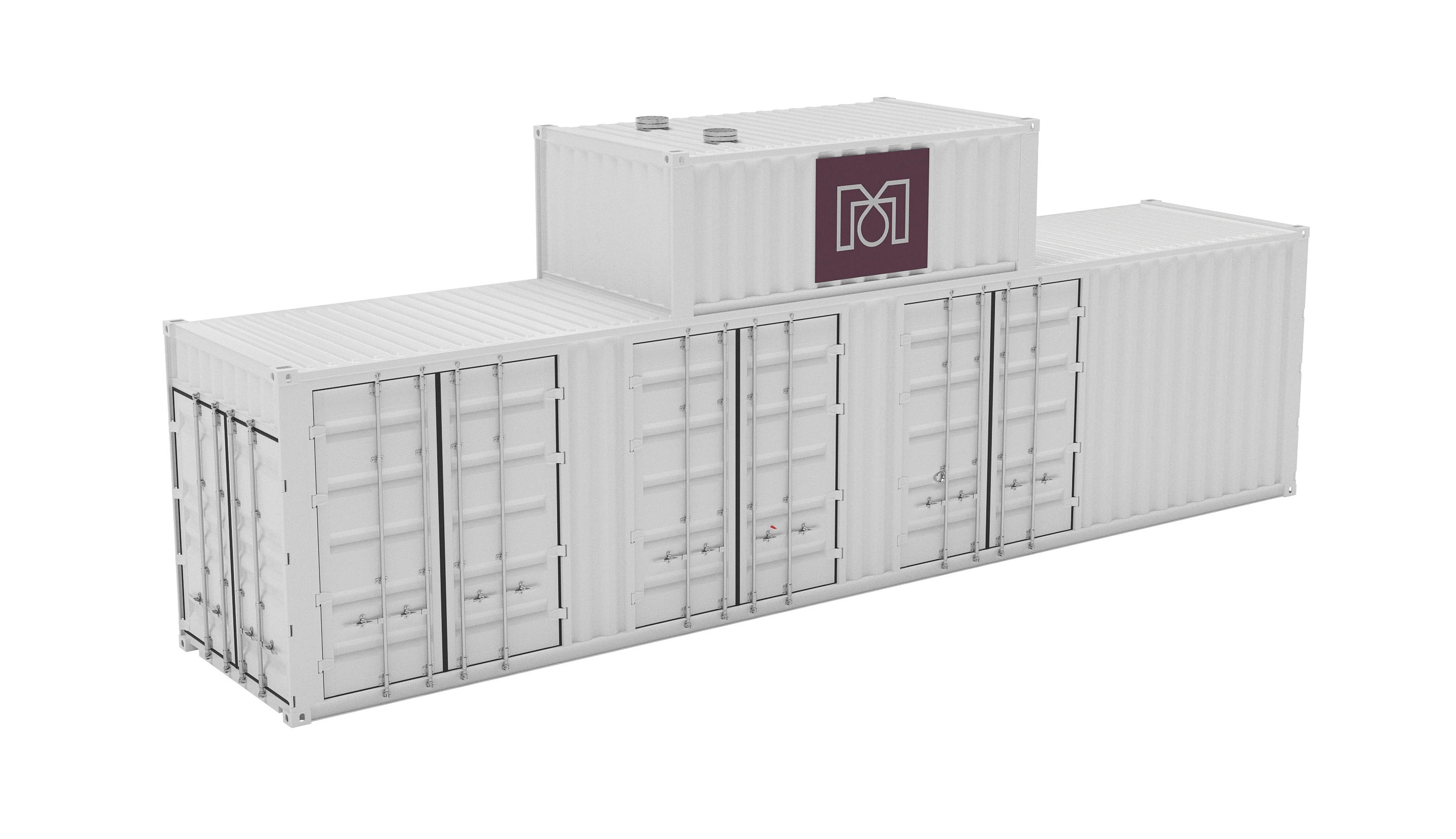 1–5 MW containerised electrolyser modules